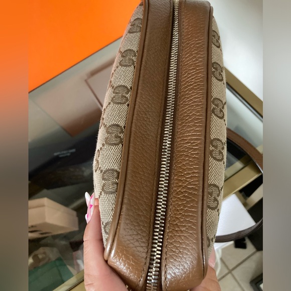 Gucci Bree Beige and Brown GG Canvas Crossbody Bag - Picture 8 of 15